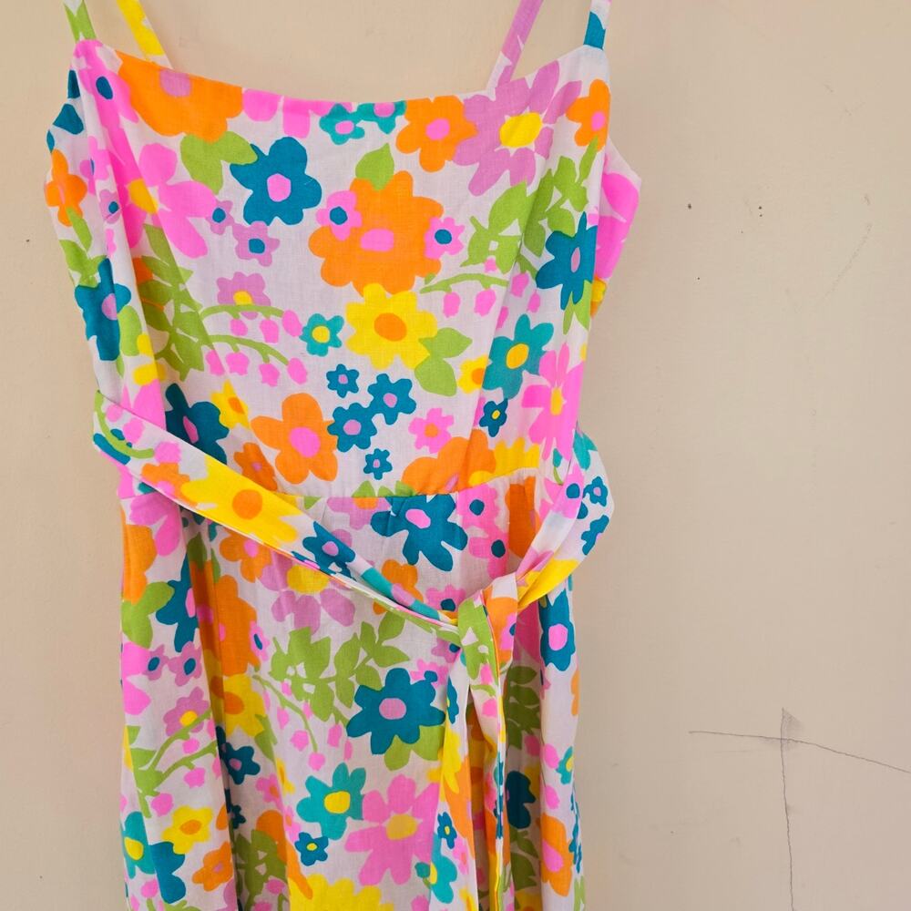 Show Me Your MuMu Yellow Pink Floral Midi Dress - Picture 7 of 12